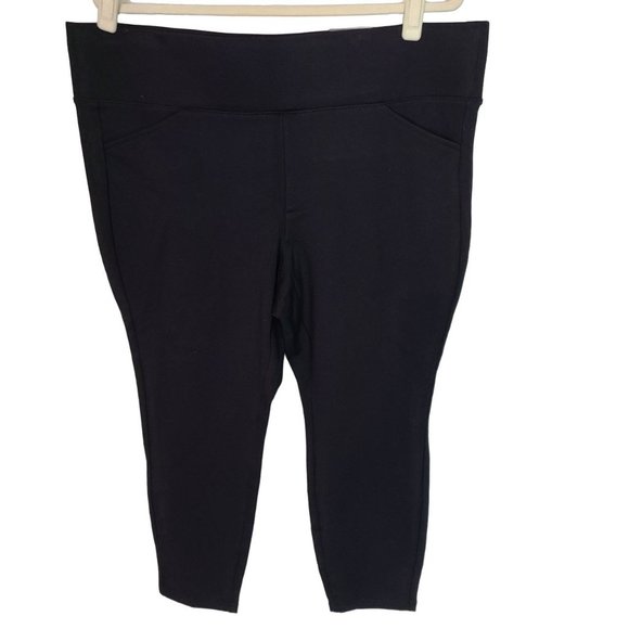 Torrid Womens 2X Black Pocket Pixie Skinny Studio Luxe Ponte High-Rise Pants NWT - Picture 2 of 11
